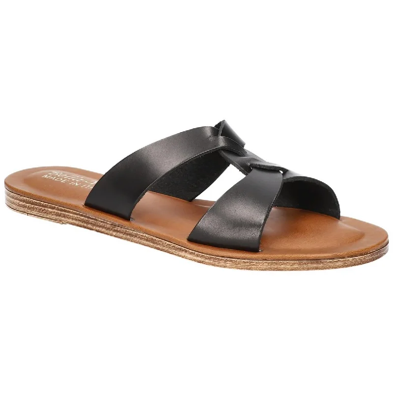 Bella Vita Womens Dov-Italy Leather Comfort Insole Slide Sandals