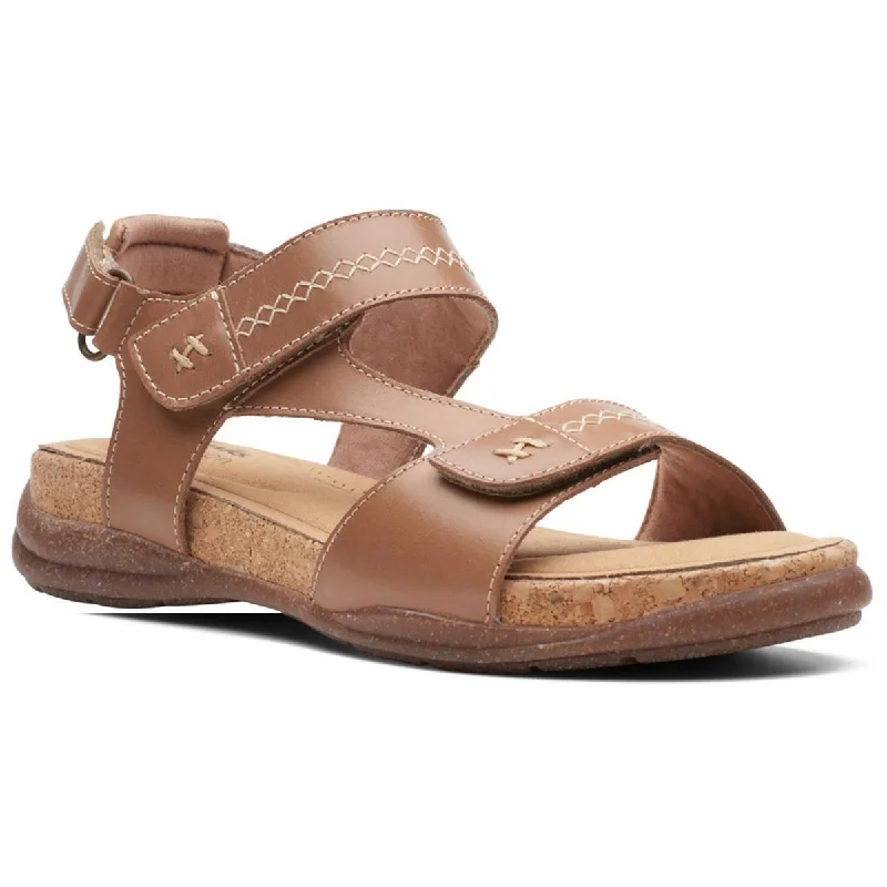 Clarks Womens Roseville Mae Leather Open Toe Sport Sandals