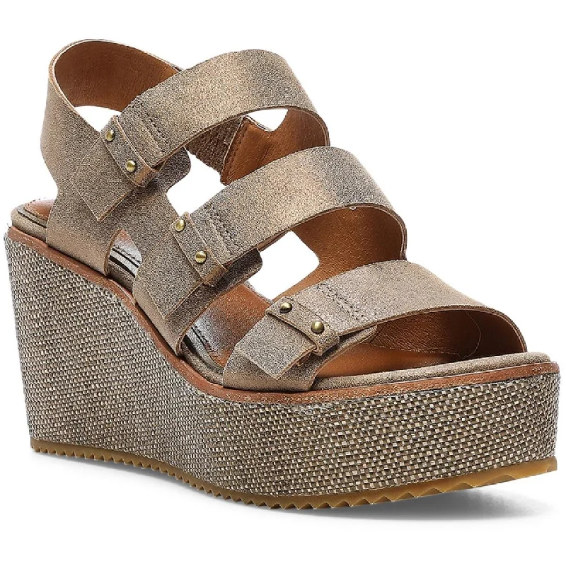 Donald J. Pliner Womens Iris Strappy Open Toe Wedge Sandals