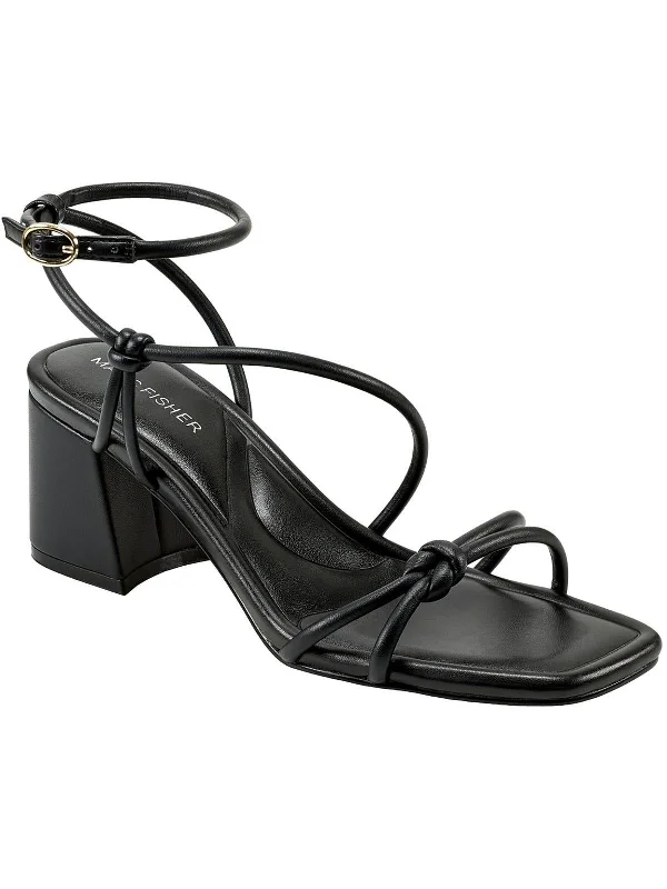 Gurion Womens Faux Leather Strappy Slingback Sandals