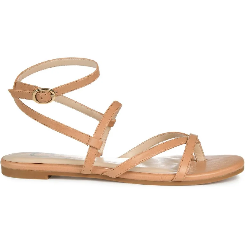 Journee Collection Womens Serissa Thong Flat Slingback Sandals