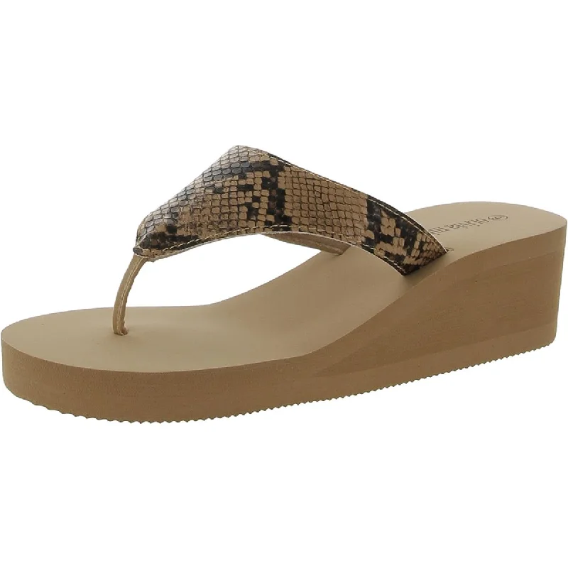 Olivia Miller Womens Slip-On Slide Thong Sandals