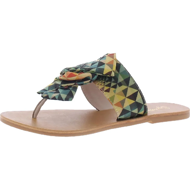 Seychelles Women's Jubilee Fabric Bow Slip-On Thong Sandals