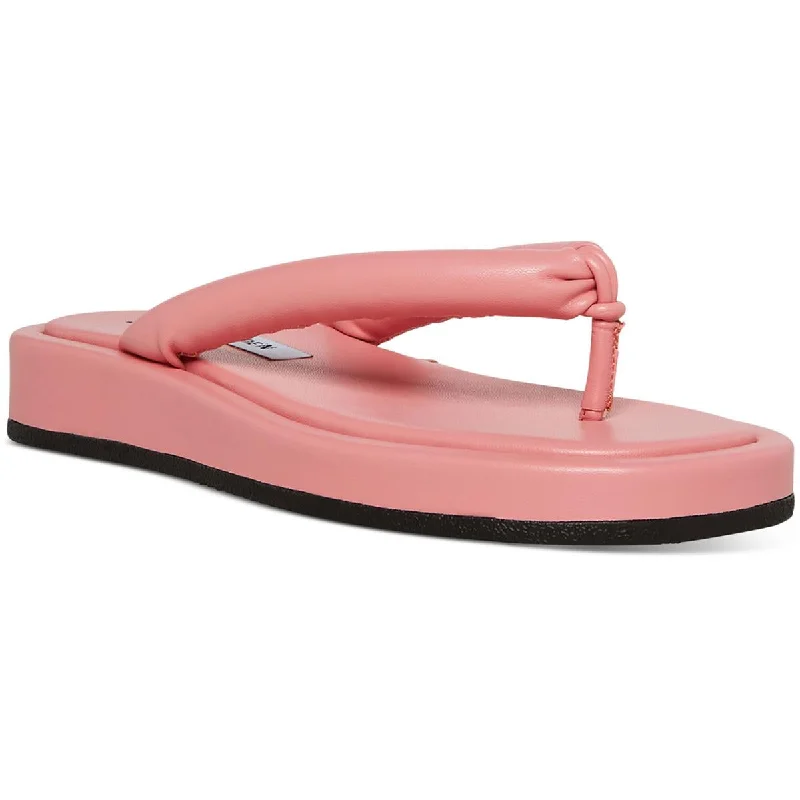 Steve Madden Womens Fango Puffer Flip-Flop Thong Sandals