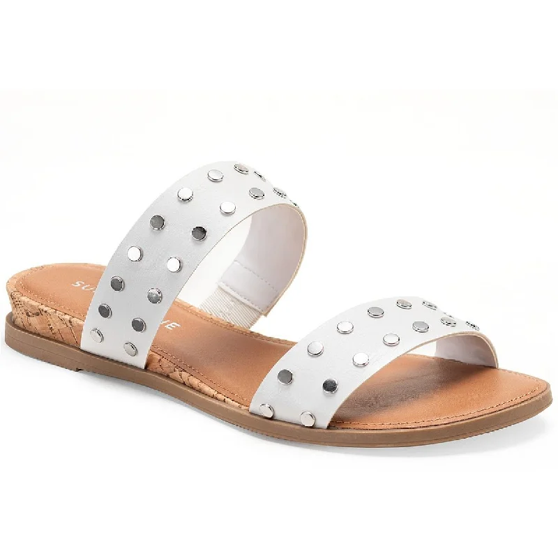 Sun + Stone Womens Easten  Comfort Insole Flats Wedge Sandals