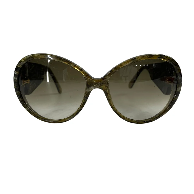 BOTTEGA VENETA/Sunglasses/Plastic/GRN/GOLD DOTS OPN SIDE