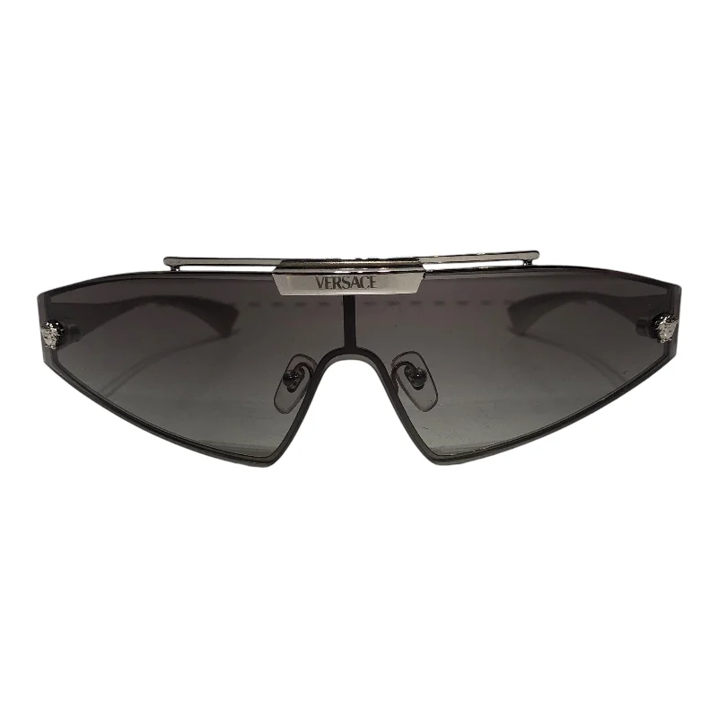 VERSACE/Sunglasses/Metal/GRY/silver metal shield