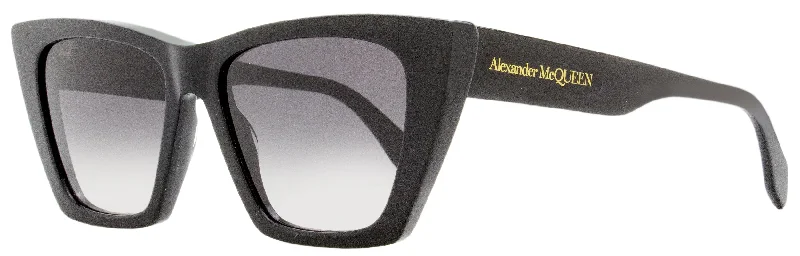 Alexander McQueen Women's Selvedge Cat Eye Sunglasses AM0299S 001 Black 54mm