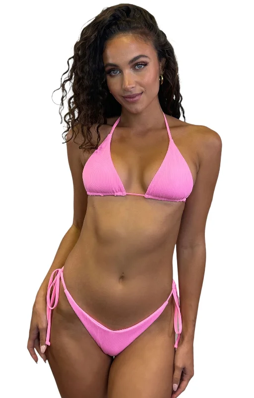 ARISTA V CUT BOTTOM - RIBBED BARBIE PINK