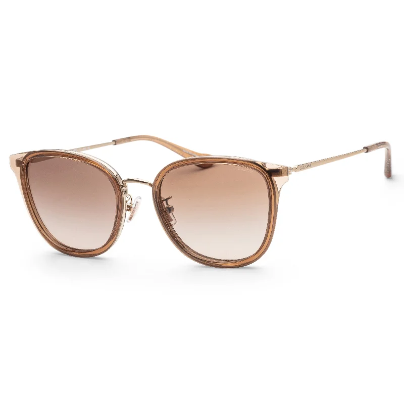 Coach Women's 54mm Light Gold/Brown Sunglasses