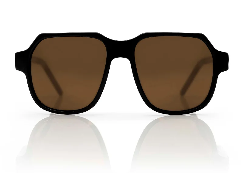 DAKOTA Sunglasses | Black with Brown Lens