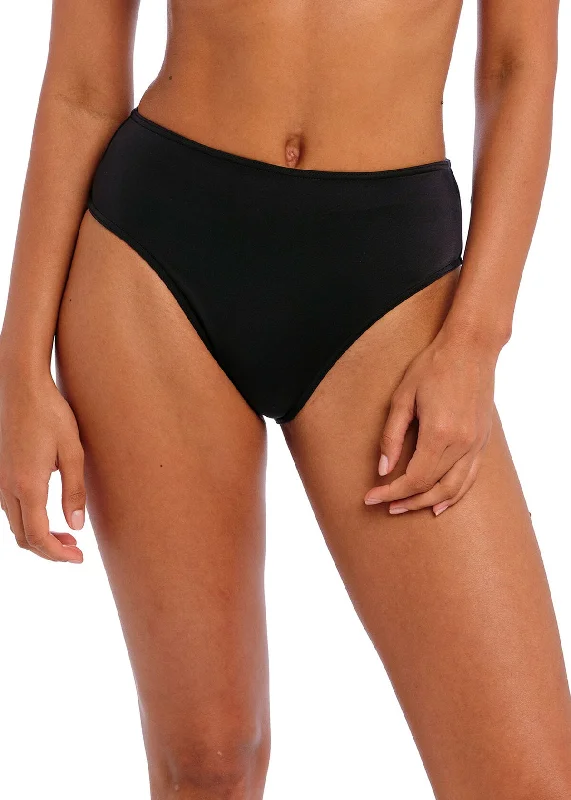 Freya Swimwear Jewel Cove Plain Black High Waist Bikini Bottom 7236