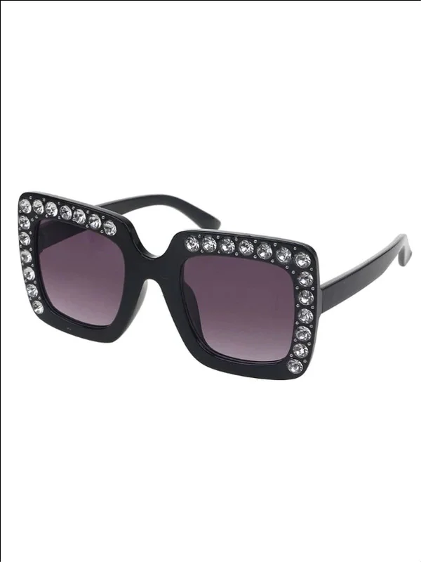 Girls Rhinestone Rimmed Sunglasses