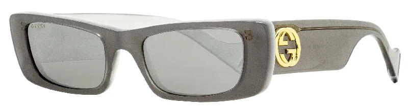 Gucci Women's Rectangular Sunglasses GG0516S 002 Gray 52mm