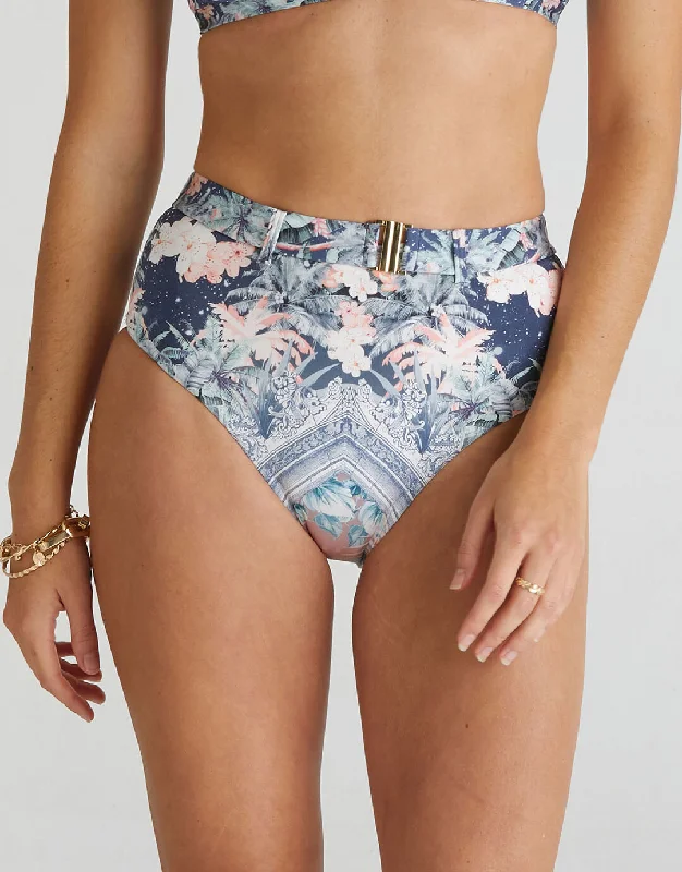 Indianic Marilyn High Waist Bikini Pant - Floral