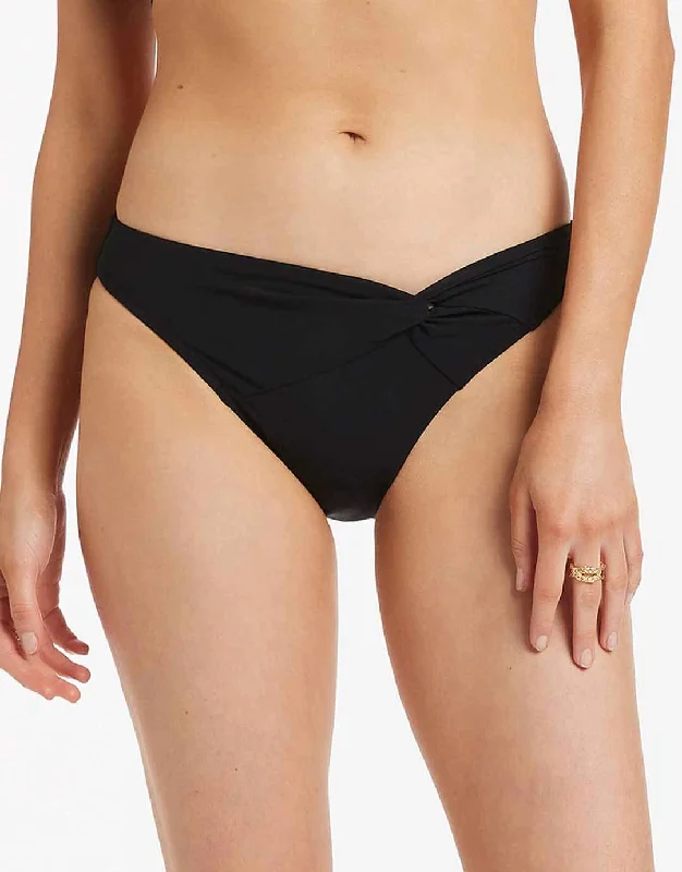 Jetset Twist Front Bikini Pant - Black