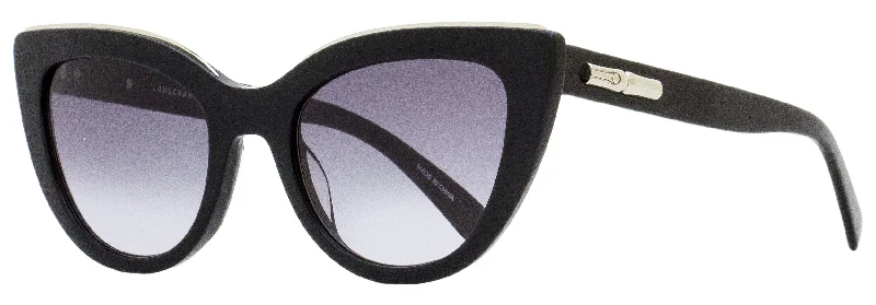 Longchamp Women's Cat Eye Sunglasses LO686S 001 Black 51mm