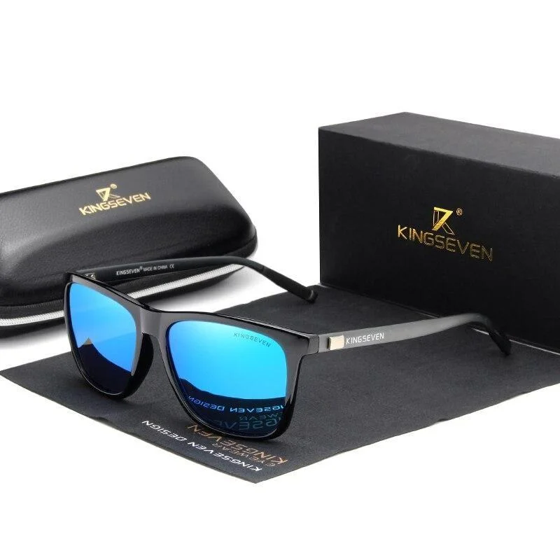 Men's Aluminum Frame UV400 Anti-reflective Polarized Mirror Sunglasses