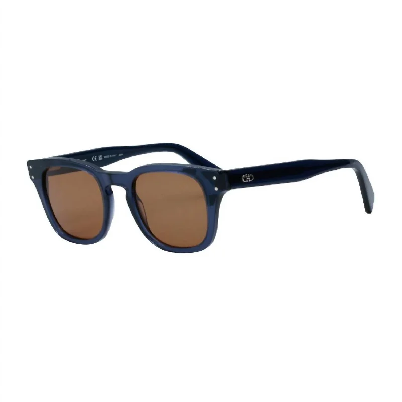 Men's Sf1057S Sunglasses In Blue Transparent/orange