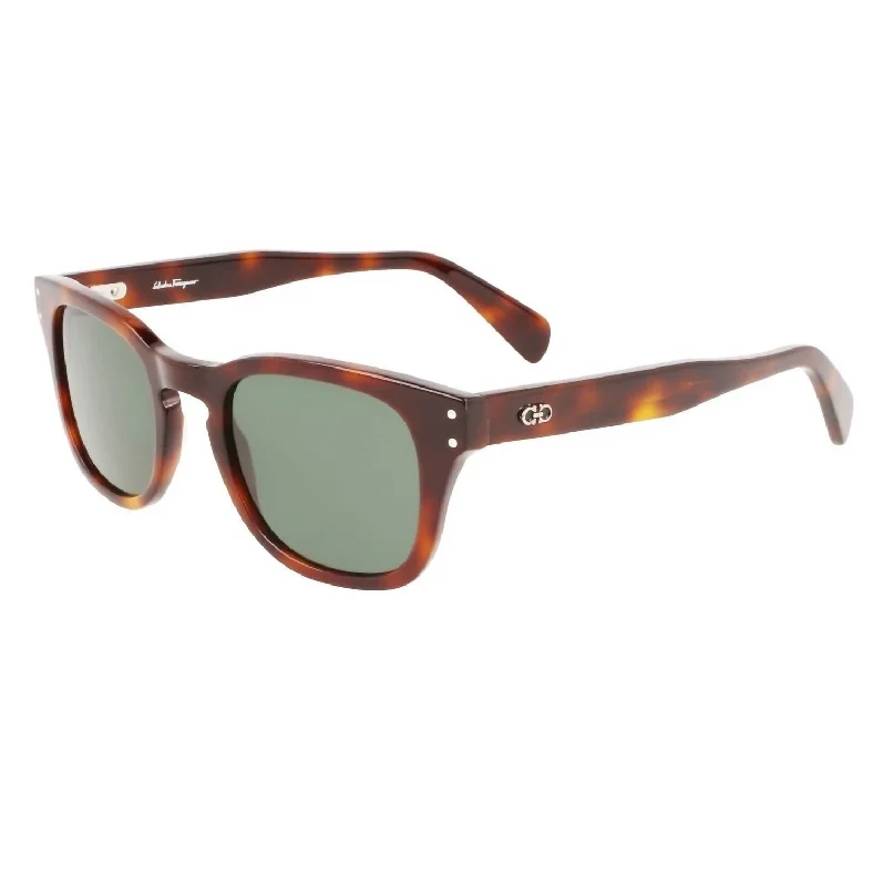 Men's Sf1057S Sunglasses In Tortoise/green