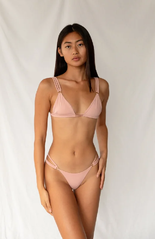 80’s Muse Pink Glamour Three Strap Bikini Bottom