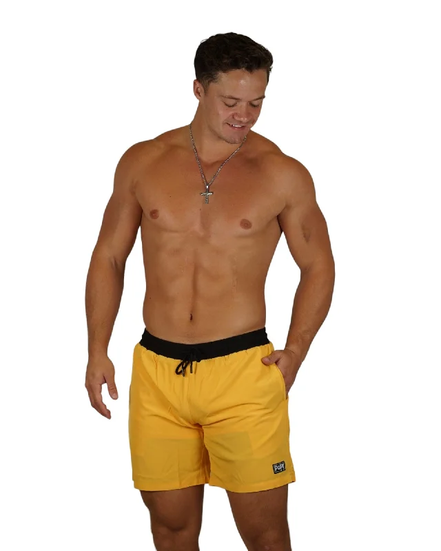 PAPI MEN TRUNKS 5.5" & 7.5" STRETCH- YELLOW