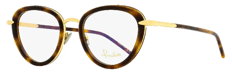 Pomellato Women's Oval Eyeglasses PM0058O 002 Gold/Havana 51mm