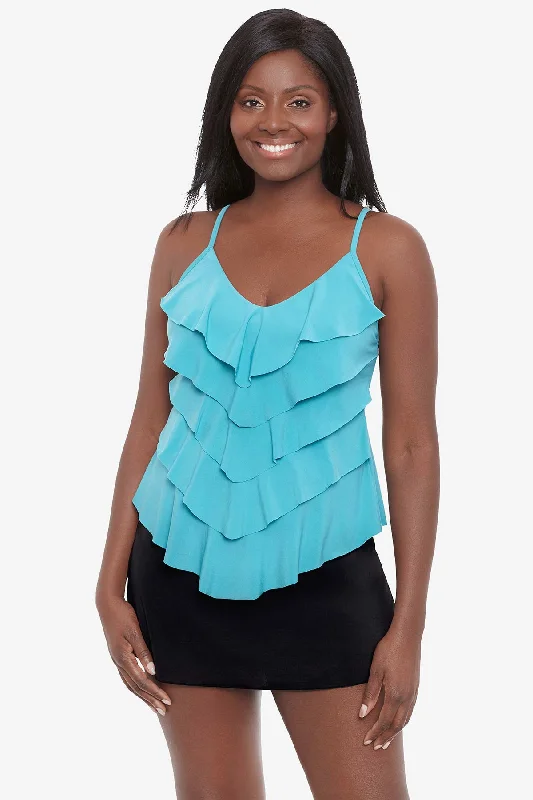 Rachel Tankini Top - Ocean Blue