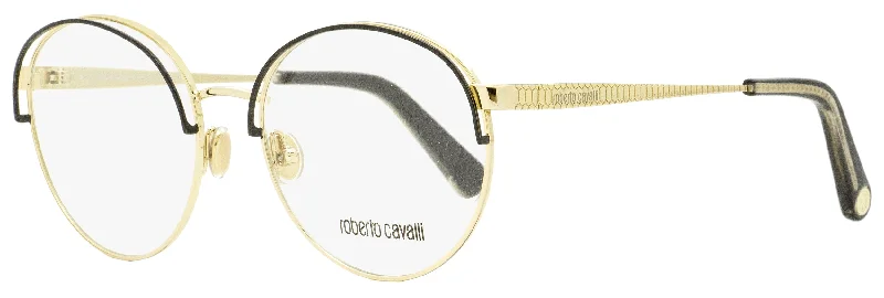 Roberto Cavalli Women's Oval Eyeglasses RC5084 032 Gold/Black 54mm