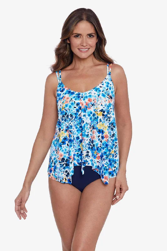 Skip To My Blues Handkerchief Hem Tankini Top