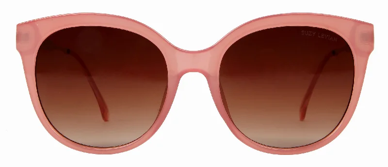 Suzy Levian Women's Pink Oversize Lens Rose Gold Accent Sunglasses