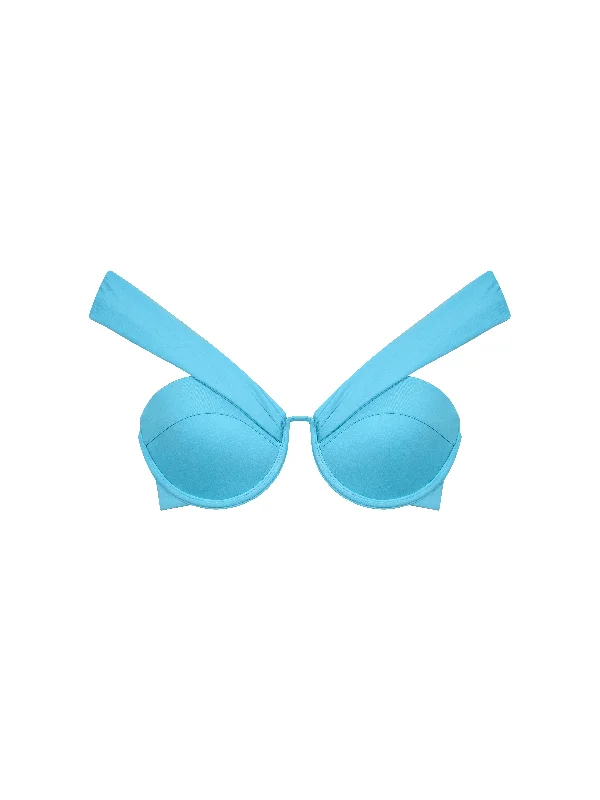 The Bardot Bustier Bra - Aqua