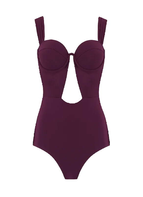 The Bustier Bodysuit - Plum