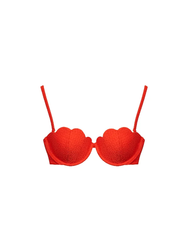 The Contour Bra - Grapefruit (Embossed)