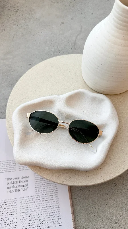 The Evangelista Sunglasses - Gold / Green