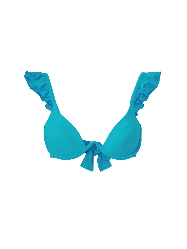 The Ruffle Bra - Electric Blue