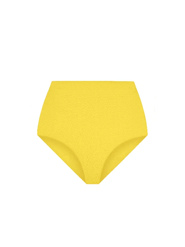 The Sculpting High Waist Brief - Lemon (Embossed)