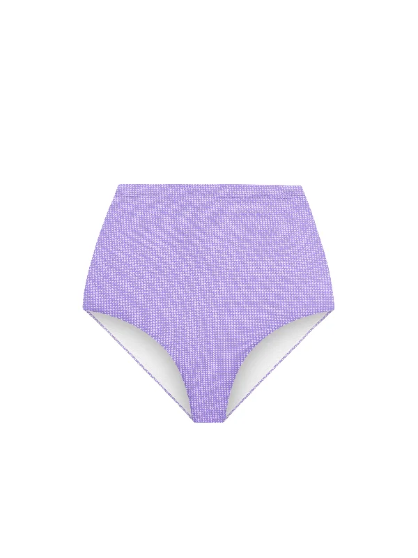 The Sculpting High Waist Brief - Violet (Microcheck)