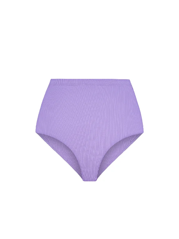 The Sculpting High Waist Brief - Violet (Ribbed)