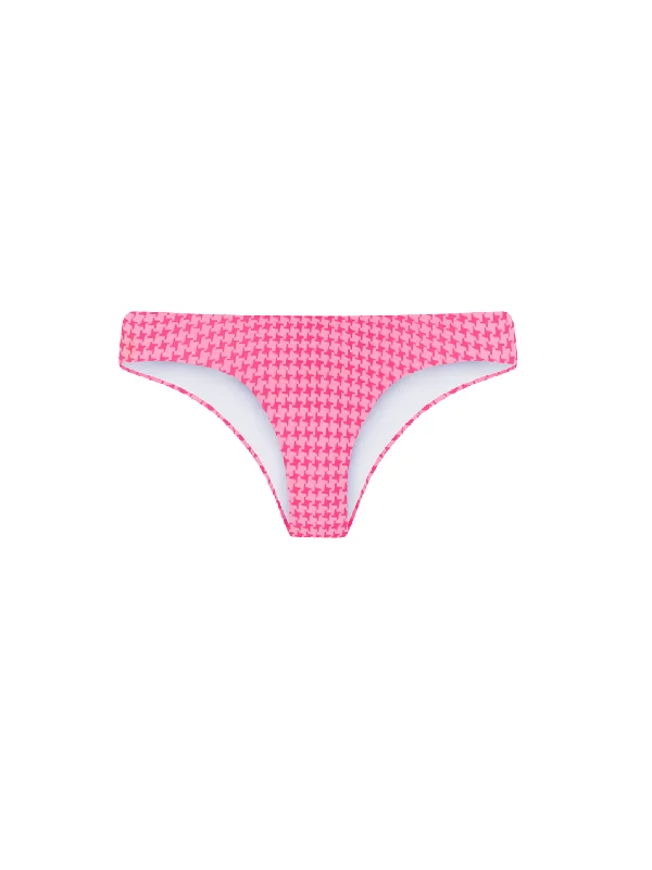 The Seamless Low Rise Brief (Moderate coverage) - Pink Houndstooth