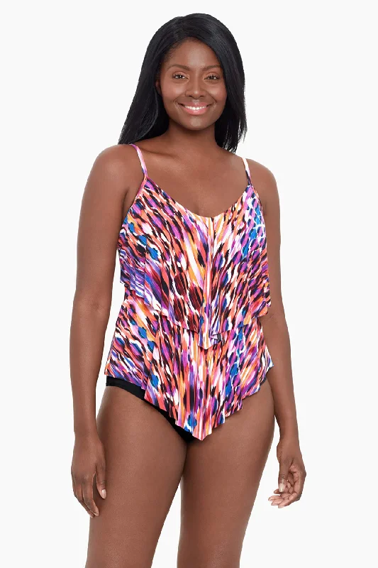 Rainy Day Ikat Ronnie Tankini Top