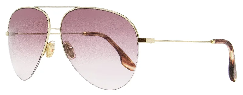 Victoria Beckham Women's Aviator Sunglasses VB90S 712 Gold/Burgundy 62mm